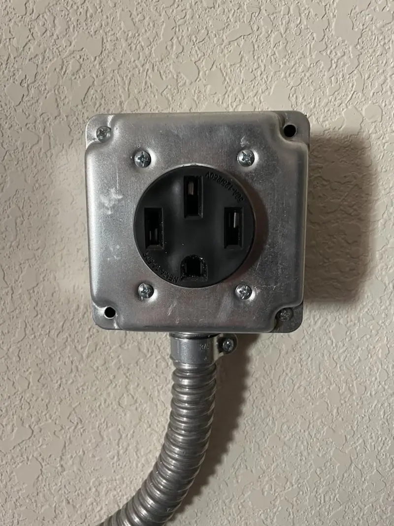 NEMA 14-50 outlet installed for Smart Home Electrical in Chicago Heights